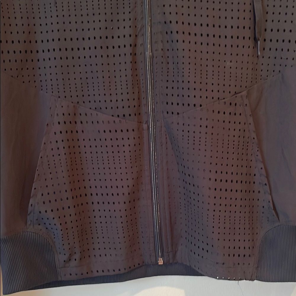 Black Hooded Zip-Up Jacket Size SP - Picture 2 of 5